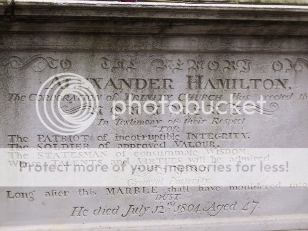 Alexander Hamilton's Graveclose Photo by FeinerPush Photobucket